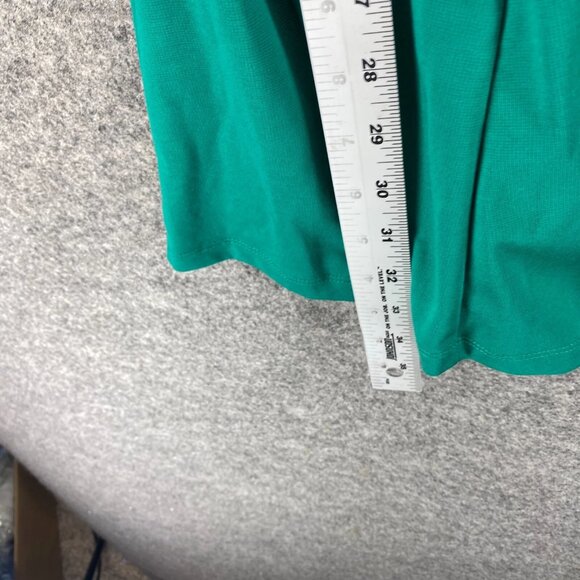 H&M Dress Women S Small Green Sheath Midi V-Neck Sleeveless Casual Solid - Picture 4 of 6